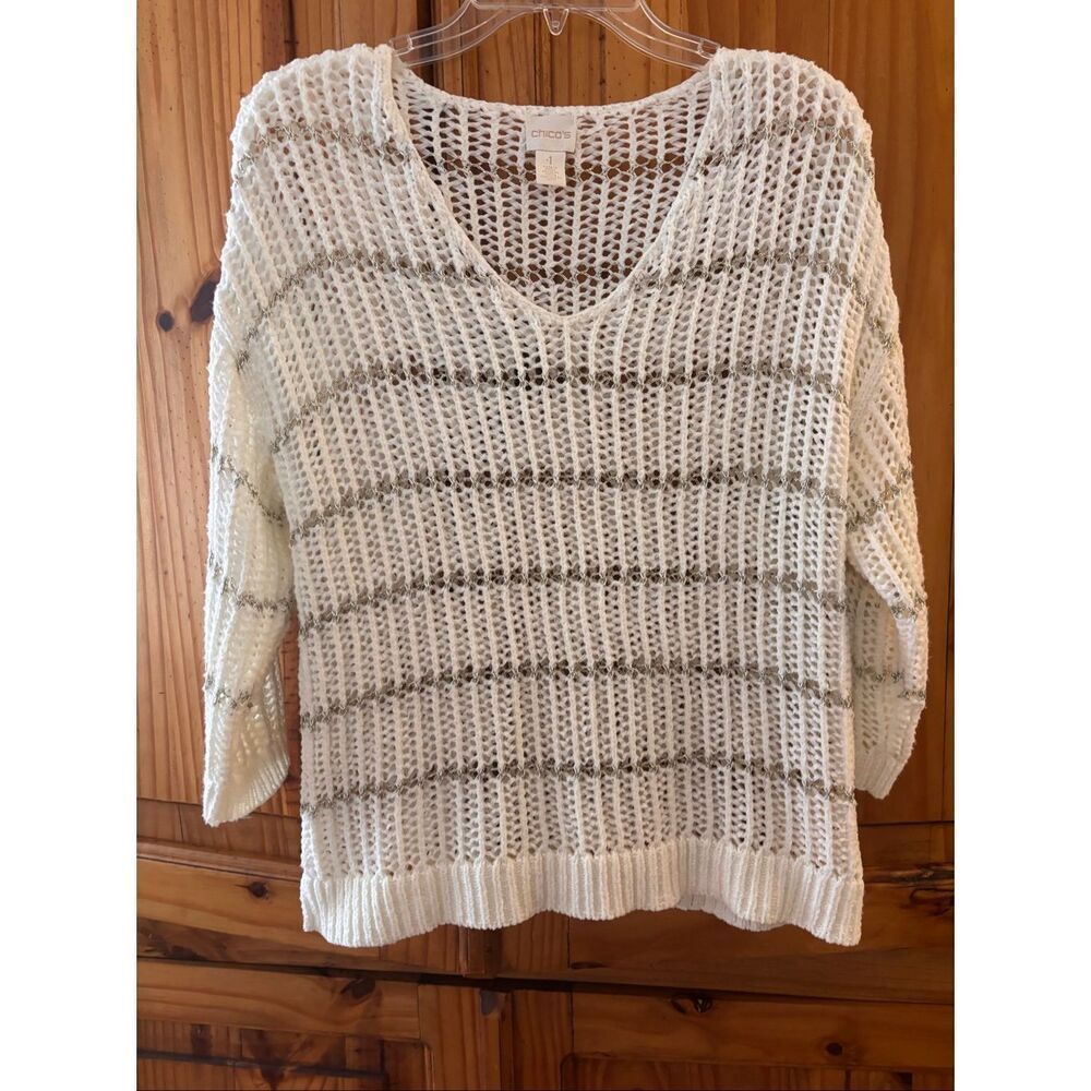 Chico’s Charlotte Open Knit Sweater